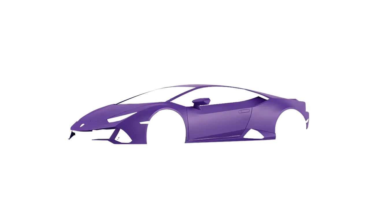 Lamborghini Huracan Evo 2024 wrapped in Absolute Matt Royal Amethyst (KPMF K75803), front three-quarter view