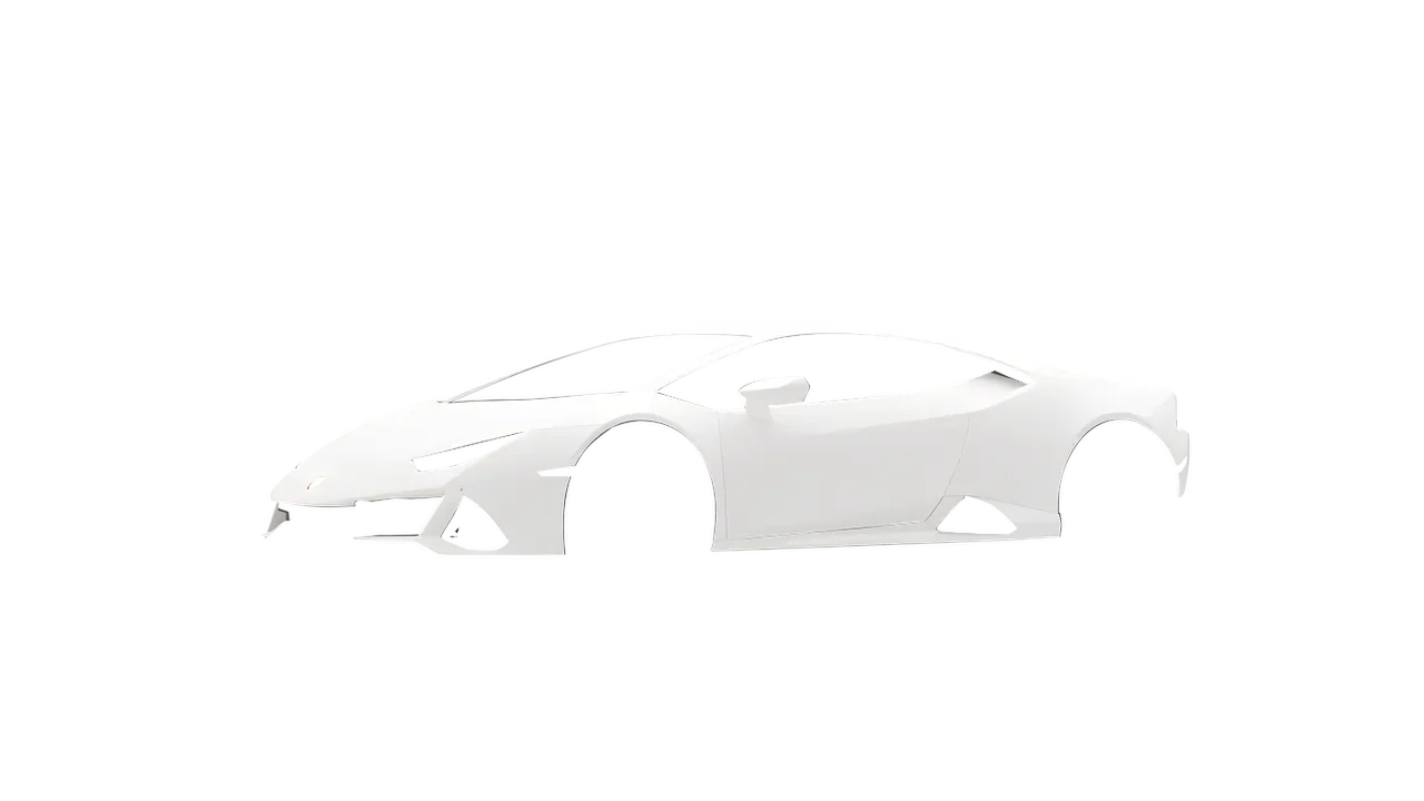 Lamborghini Huracan Evo 2024 wrapped in White Matt (KPMF K89011), front three-quarter view