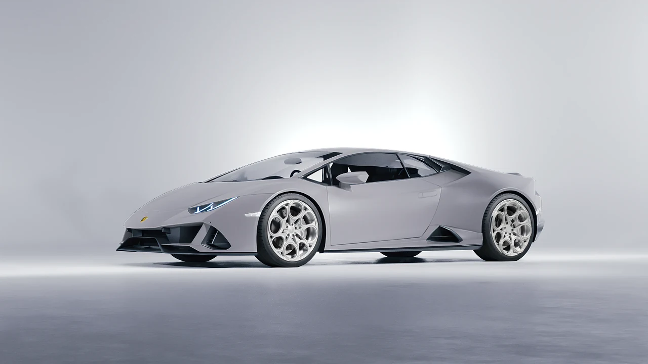 Lamborghini Huracan Evo 2024 on RDB LA Revolver forged wheels, front three-quarter view