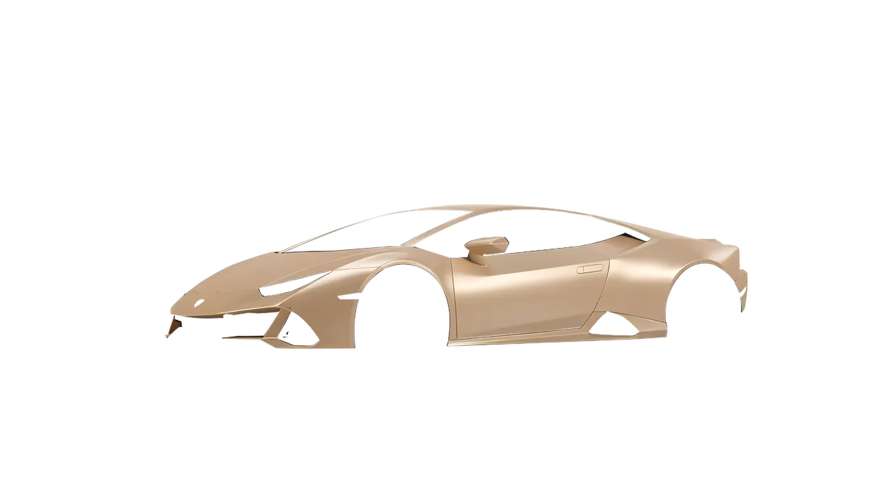 Lamborghini Huracan Evo 2024 wrapped in Satin Sandstone (3M S49), front three-quarter view