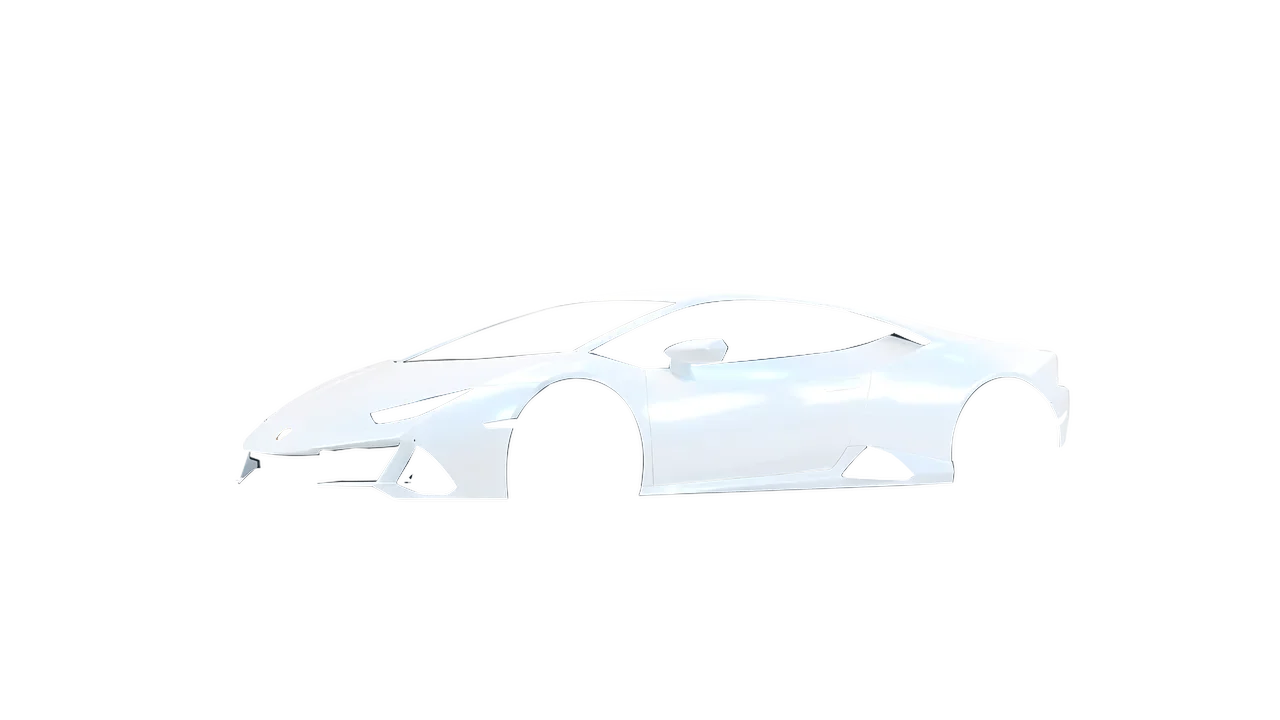 Lamborghini Huracan Evo 2024 wrapped in Pacific Blue White Starlight Gloss (KPMF K75476), front three-quarter view