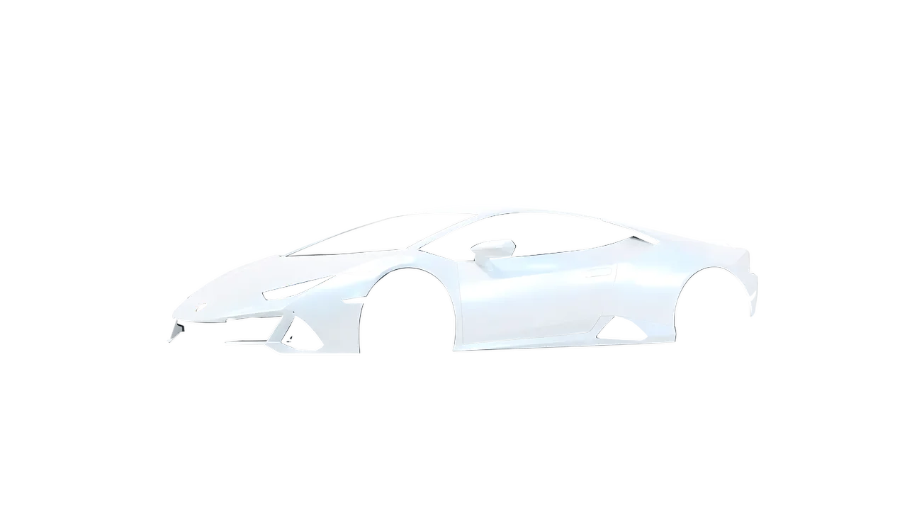Lamborghini Huracan Evo 2024 wrapped in Matt Pacific Blue White Starlight (KPMF K75576), front three-quarter view