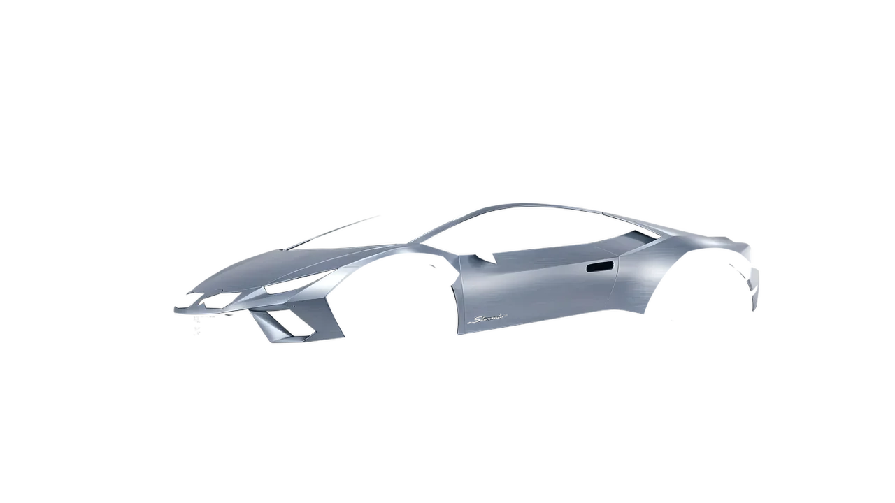 Lamborghini Huracan Sterrato 2023 wrapped in Brushed Aluminum (Avery Dennison SW900-812-X), front three-quarter view