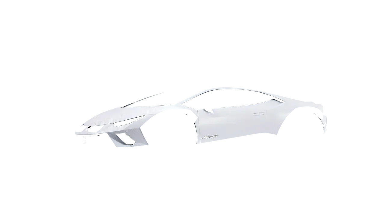 Lamborghini Huracan Sterrato 2023 wrapped in Carbon Fiber White (Avery Dennison SW900-115-X), front three-quarter view