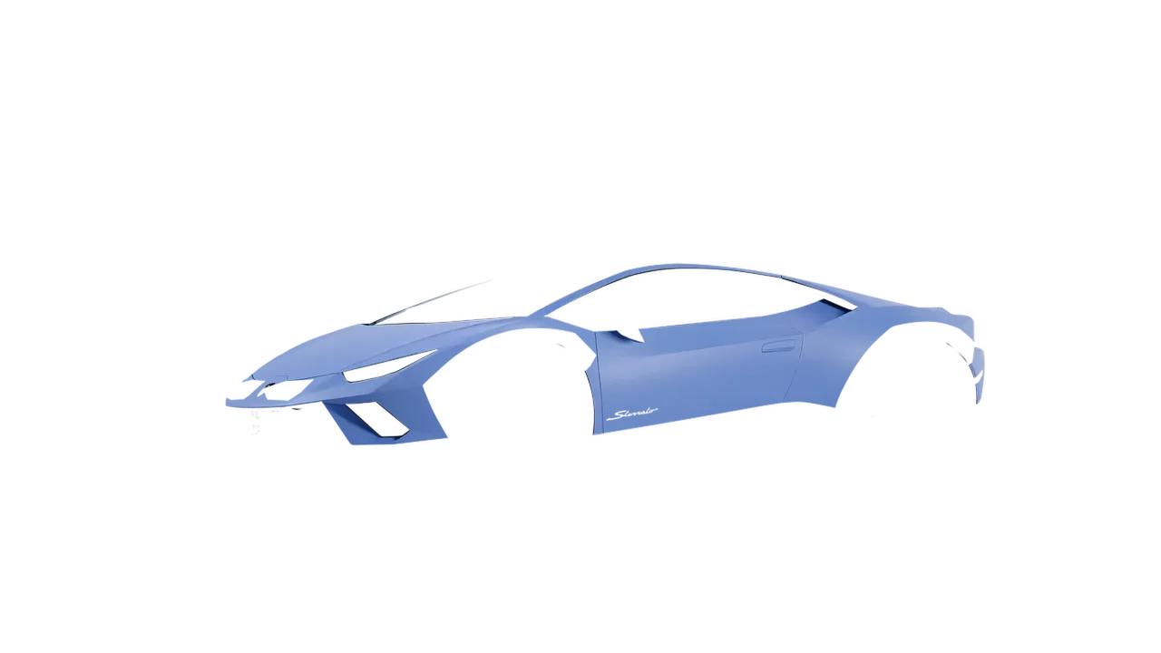 Lamborghini Huracan Sterrato 2023 wrapped in Dreamline Blue (Avery Dennison SW900-616-O), front three-quarter view