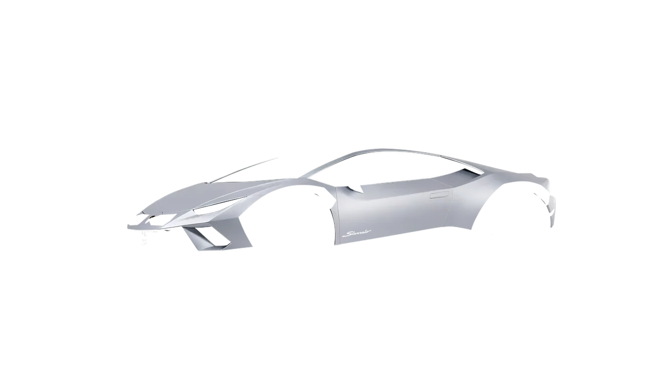 Lamborghini Huracan Sterrato 2023 wrapped in Matte Silver (3M M21), front three-quarter view
