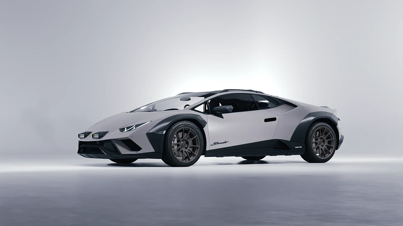 Lamborghini Huracan Sterrato 2023 on HRE Performance Wheels RC103 forged wheels, front three-quarter view