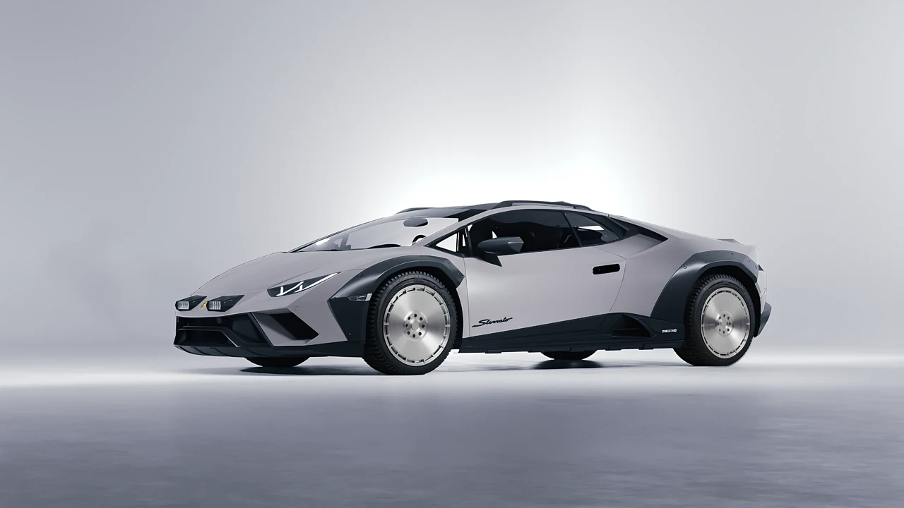 Lamborghini Huracan Sterrato 2023 on RDB LA Zero forged wheels, front three-quarter view