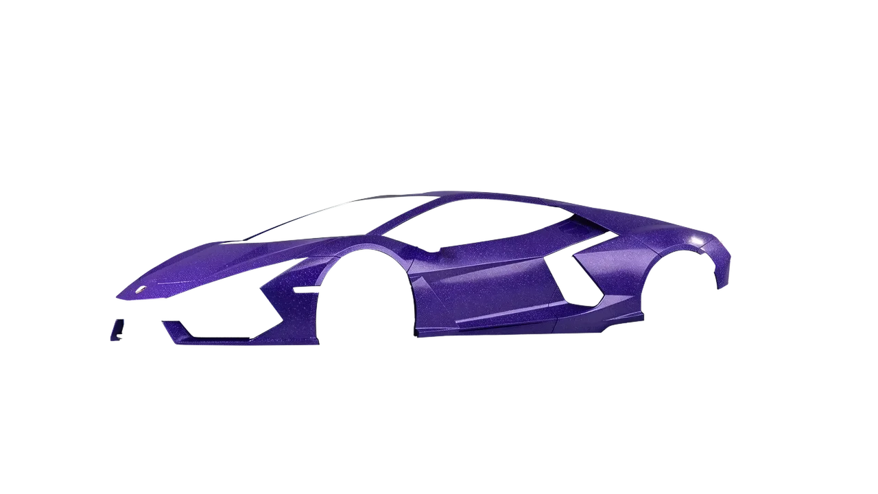Lamborghini Revuelto 2023 wrapped in Purple (Avery Dennison SW900-587-D), front three-quarter view