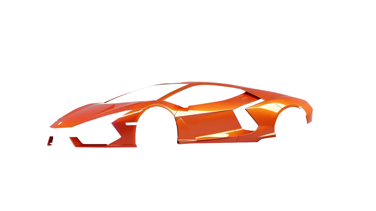 Lamborghini Revuelto 2023 wrapped in Fiery Orange (3M G364), front three-quarter view