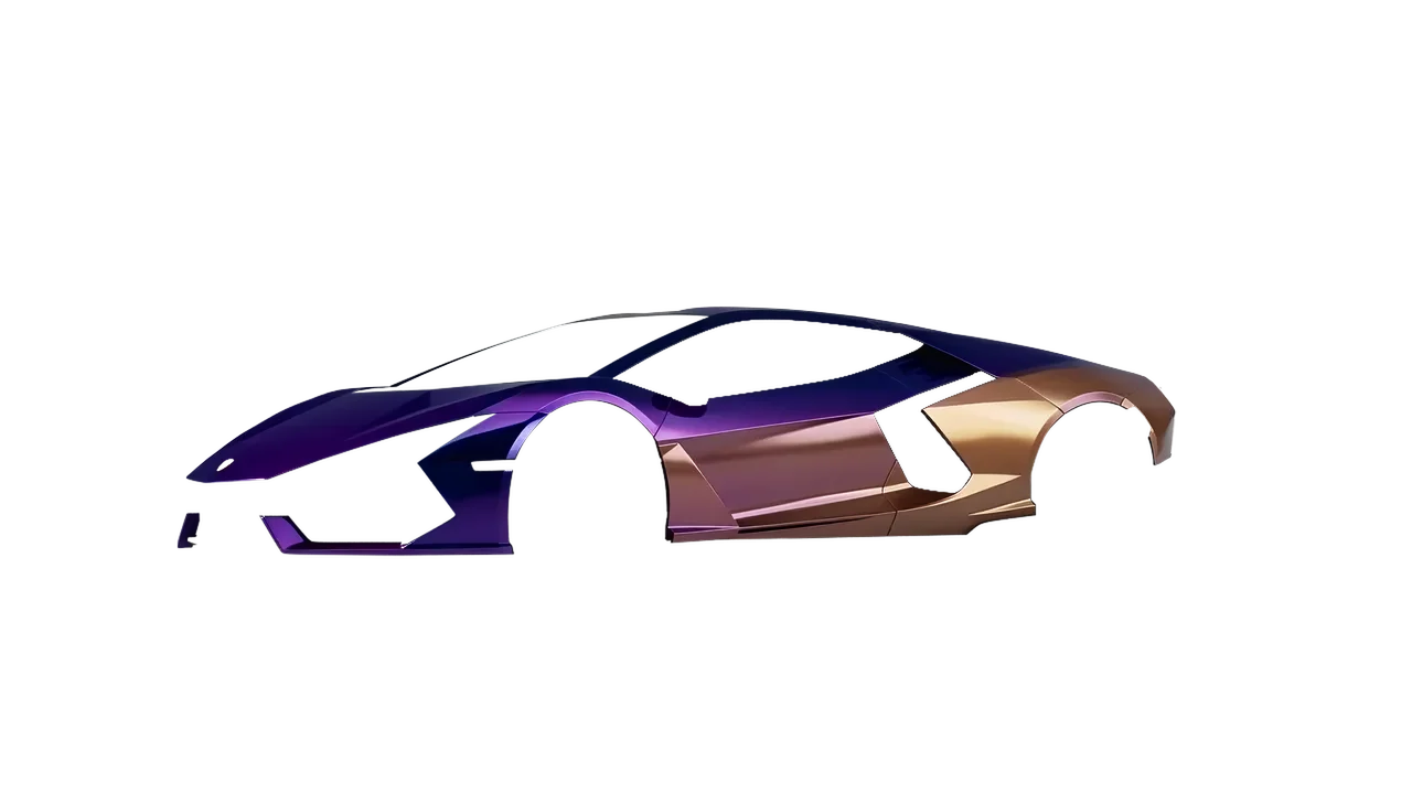 Lamborghini Revuelto 2023 wrapped in Gloss Flip Deep Space (3M GP278), front three-quarter view