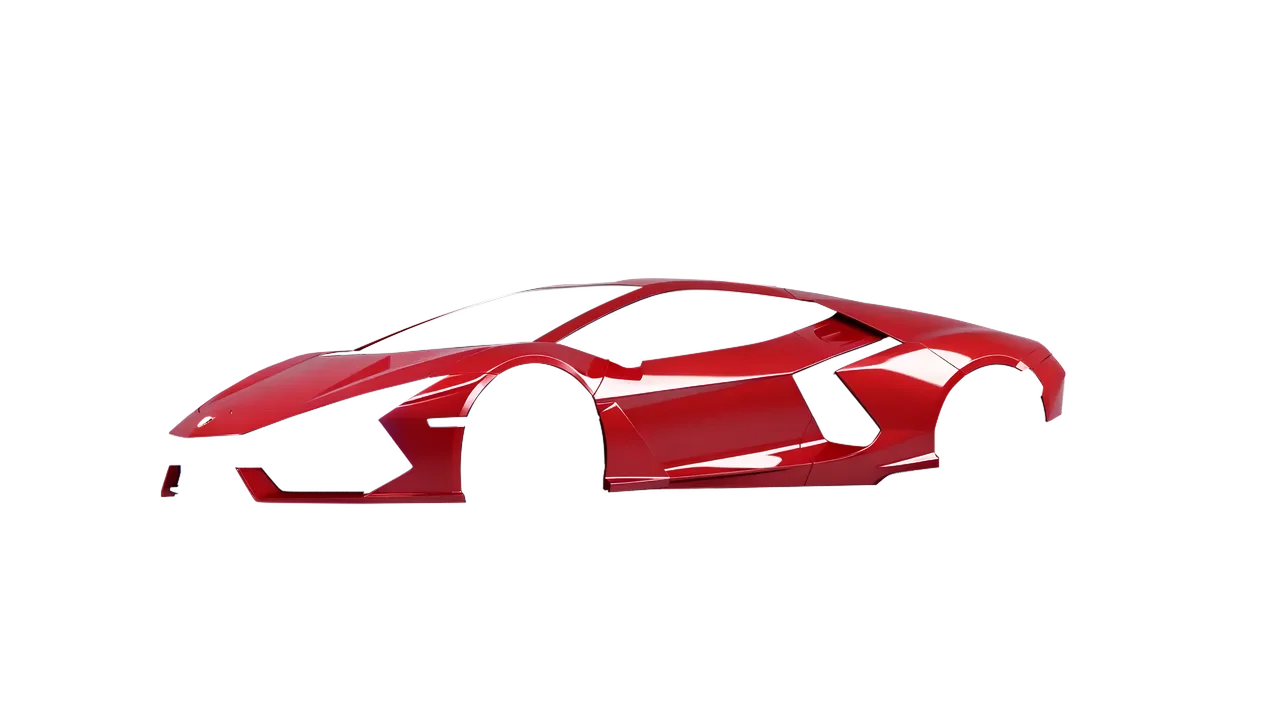 Lamborghini Revuelto 2023 wrapped in Hot Rod Red (3M G13), front three-quarter view