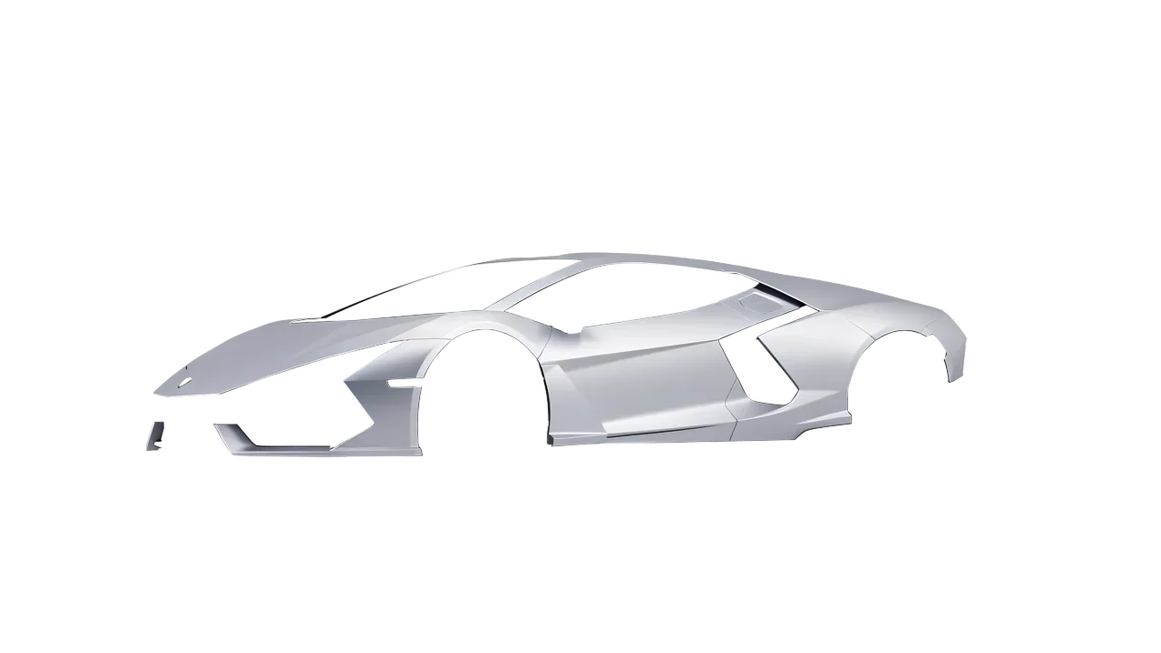 Lamborghini Revuelto 2023 wrapped in Matte Silver (3M M21), front three-quarter view