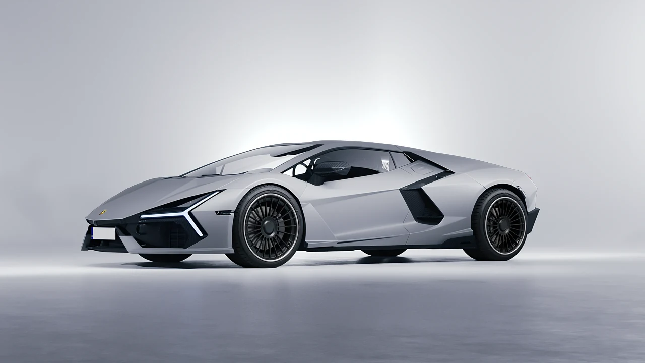 Lamborghini Revuelto 2023 on RDB LA Twenty Two forged wheels, front three-quarter view