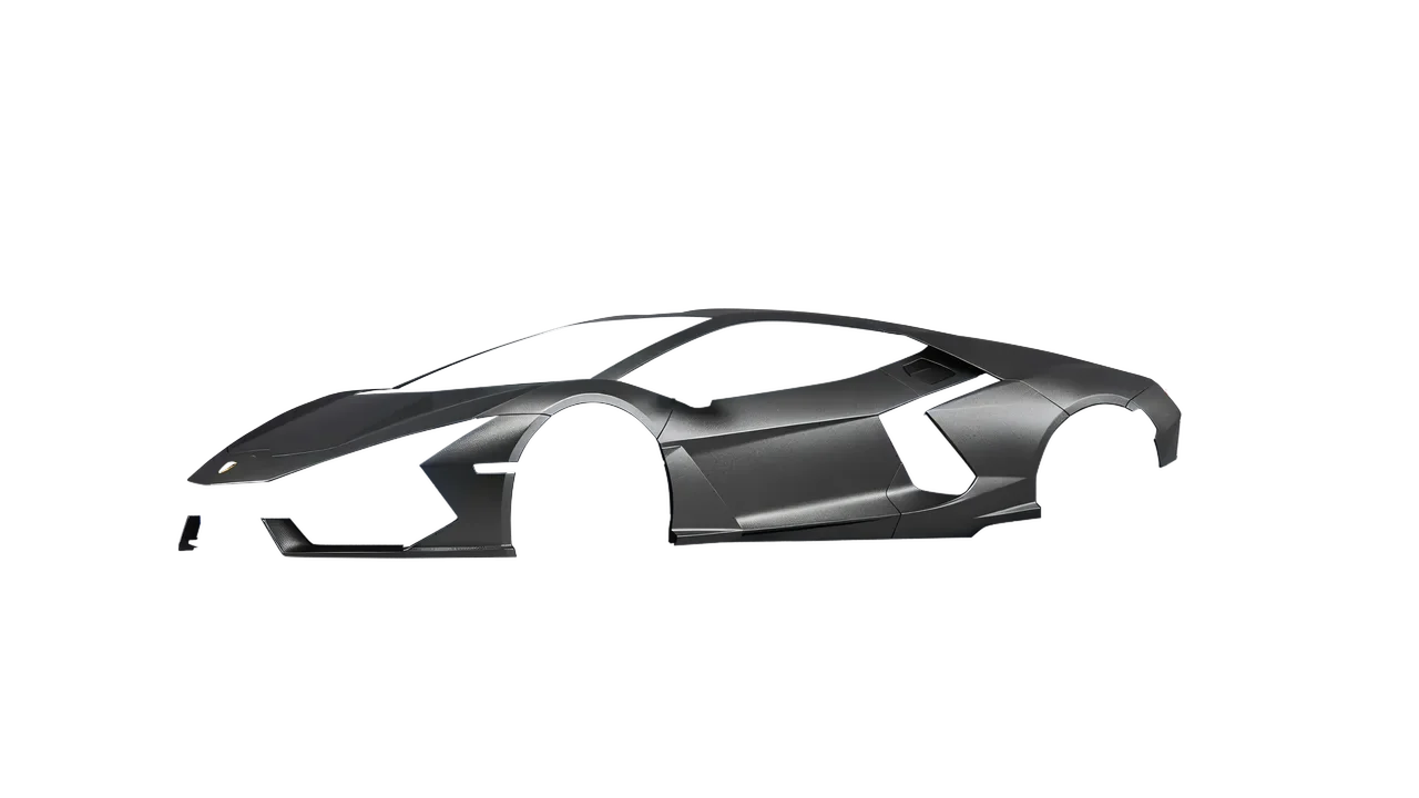 Lamborghini Revuelto 2023 wrapped in Black Rock Grey (Avery Dennison SW900-823-M), front three-quarter view