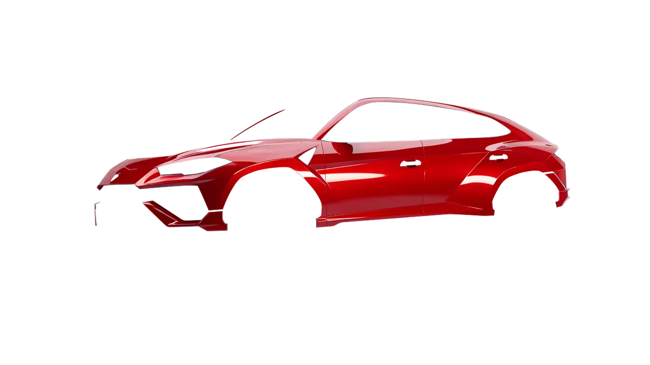 Lamborghini Urus Performante 2024 wrapped in Hot Rod Red (3M G13), front three-quarter view