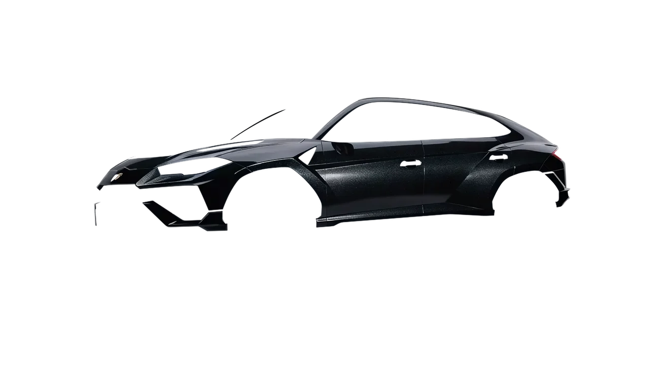 Lamborghini Urus Performante 2024 wrapped in Mystery Black (Avery Dennison SW900-184-M), front three-quarter view