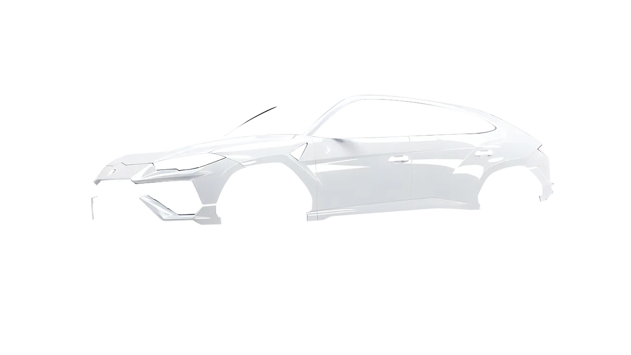 Lamborghini Urus Performante 2024 wrapped in Gloss White (3M G10), front three-quarter view