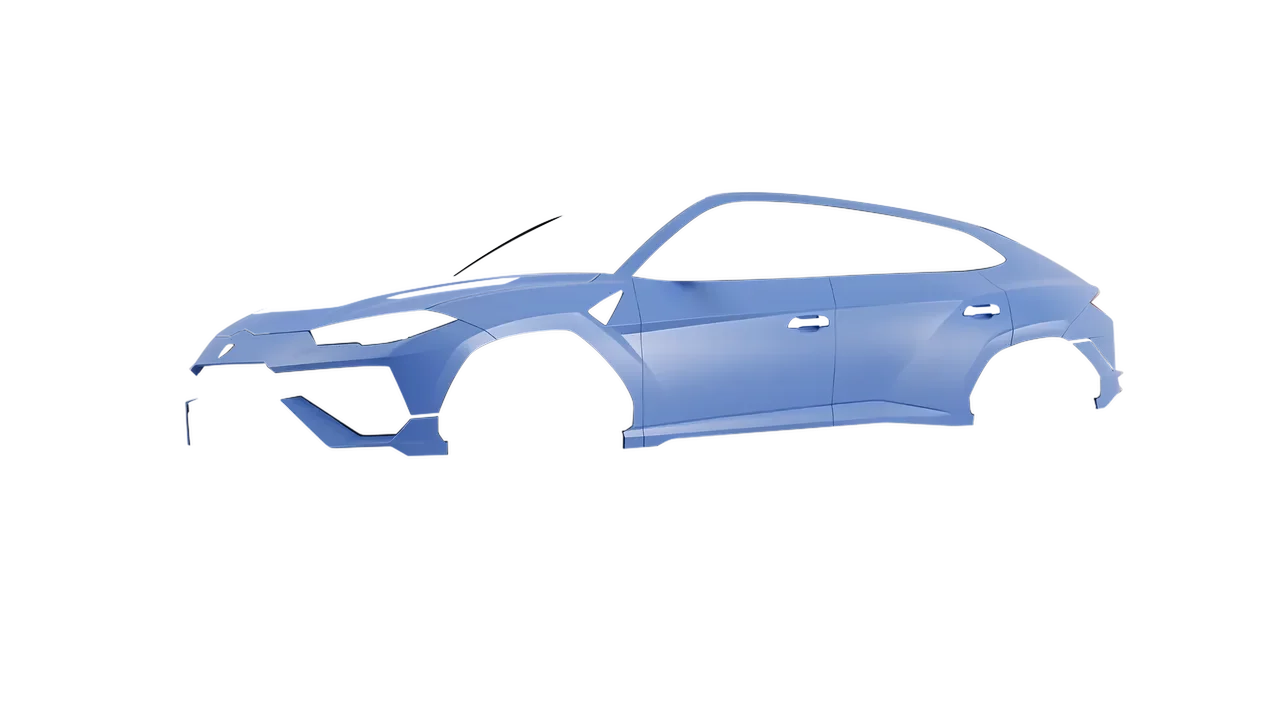 Lamborghini Urus Performante 2024 wrapped in Dreamline Blue (Avery Dennison SW900-616-O), front three-quarter view