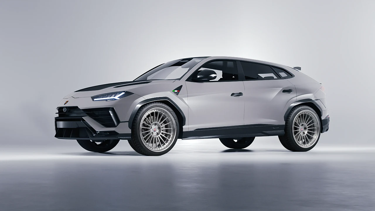 Lamborghini Urus Performante 2024 on HRE Performance Wheels 309 forged wheels, front three-quarter view