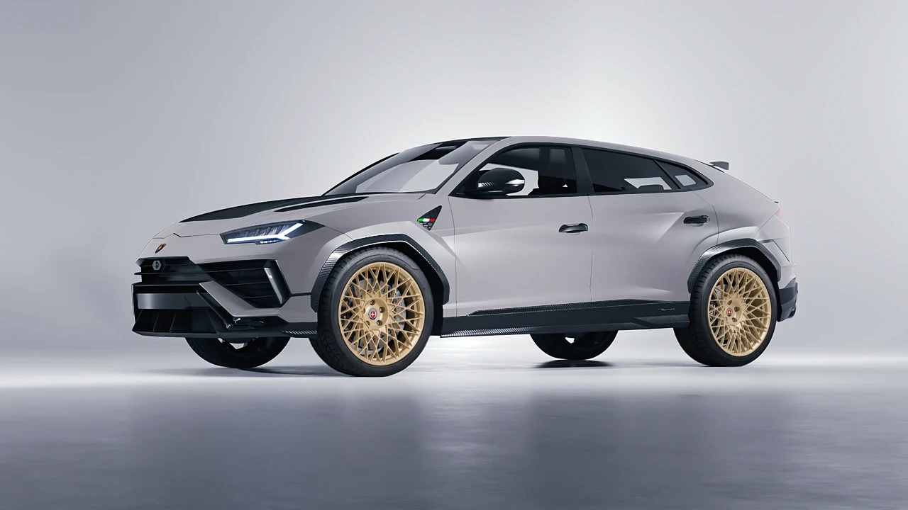 Lamborghini Urus Performante 2024 on HRE Performance Wheels 501M forged wheels, front three-quarter view