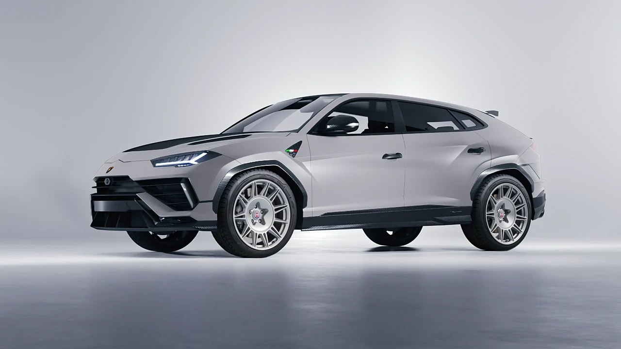Lamborghini Urus Performante 2024 on HRE Performance Wheels 528M forged wheels, front three-quarter view