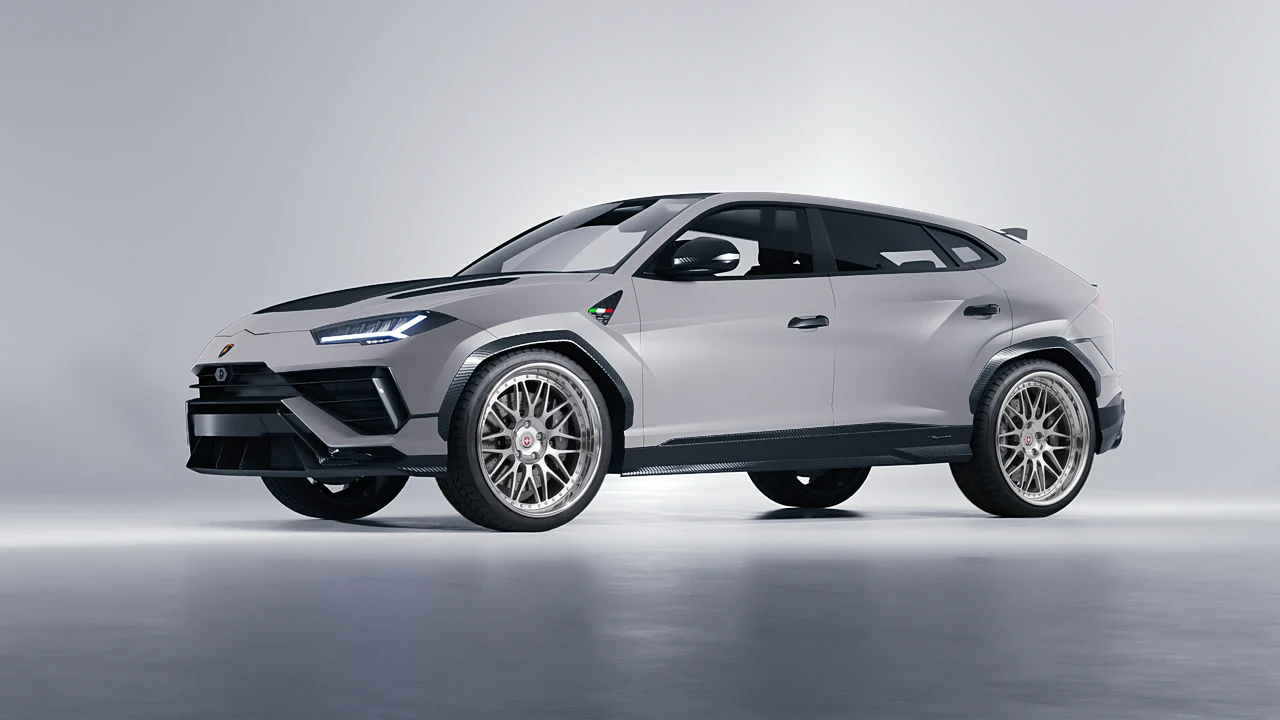 Lamborghini Urus Performante 2024 on HRE Performance Wheels 540C forged wheels, front three-quarter view