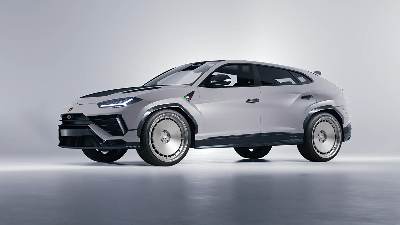 Lamborghini Urus Performante 2024 on HRE Performance Wheels 935 forged wheels, front three-quarter view