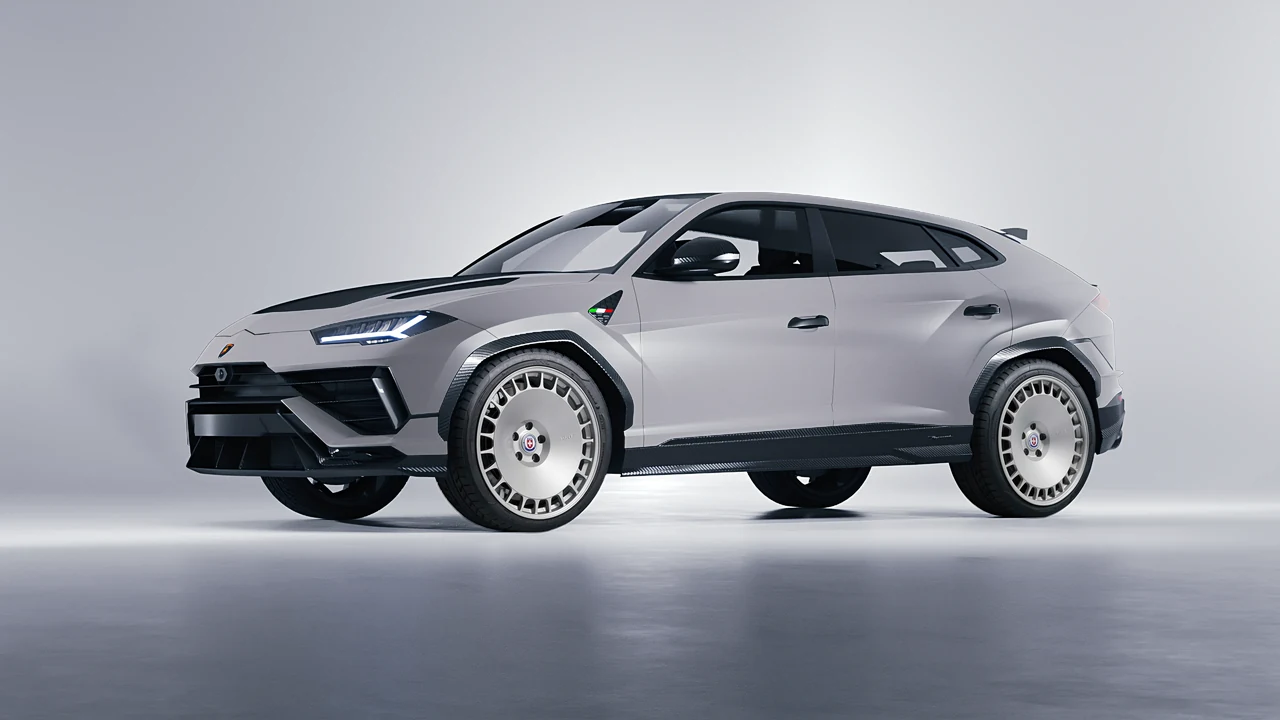 Lamborghini Urus Performante 2024 on HRE Performance Wheels 935M forged wheels, front three-quarter view