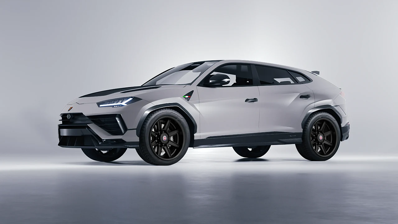 Lamborghini Urus Performante 2024 on HRE Performance Wheels HD188H forged wheels, front three-quarter view