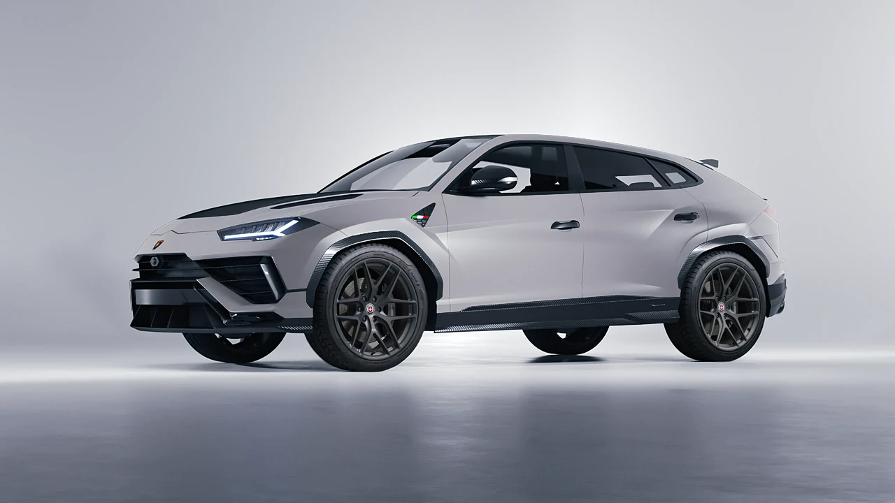 Lamborghini Urus Performante 2024 on HRE Performance Wheels P161 forged wheels, front three-quarter view