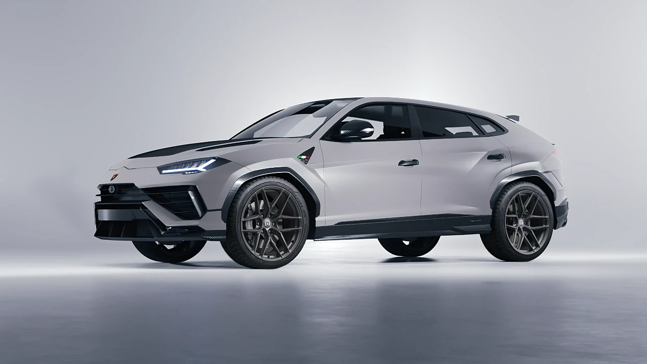 Lamborghini Urus Performante 2024 on HRE Performance Wheels P161SC forged wheels, front three-quarter view