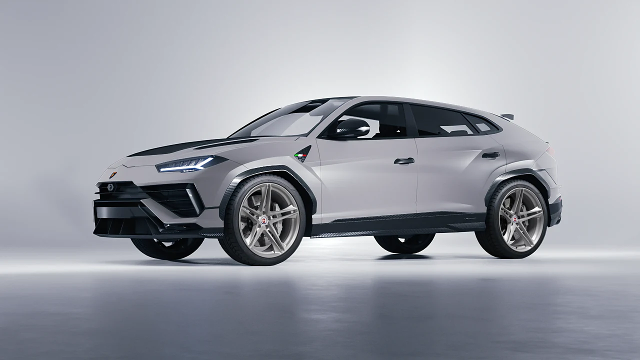 Lamborghini Urus Performante 2024 on HRE Performance Wheels P207 forged wheels, front three-quarter view