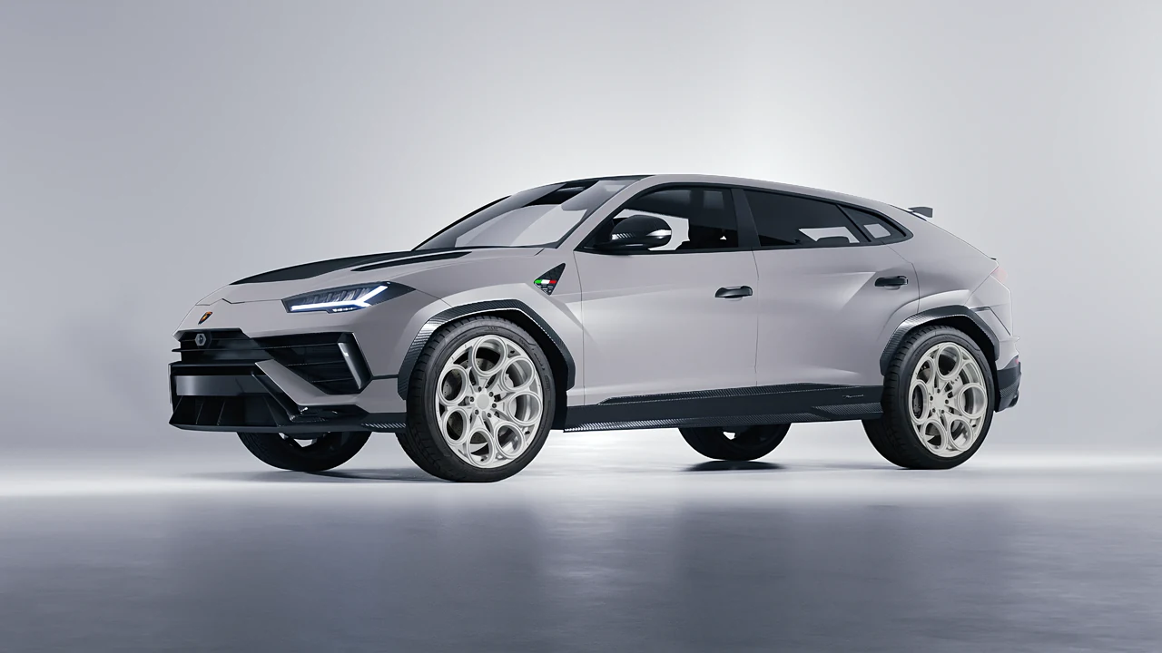 Lamborghini Urus Performante 2024 on RDB LA Revolver forged wheels, front three-quarter view