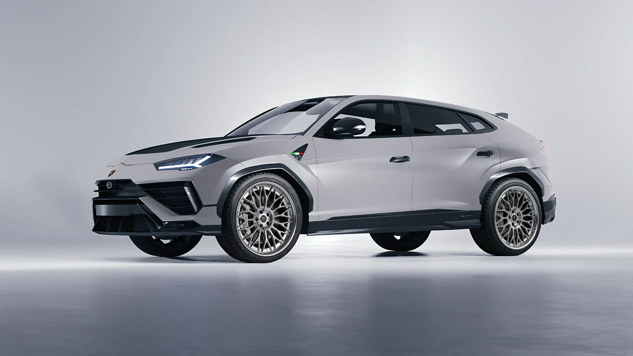Lamborghini Urus Performante 2024 on RDB LA Signature forged wheels, front three-quarter view