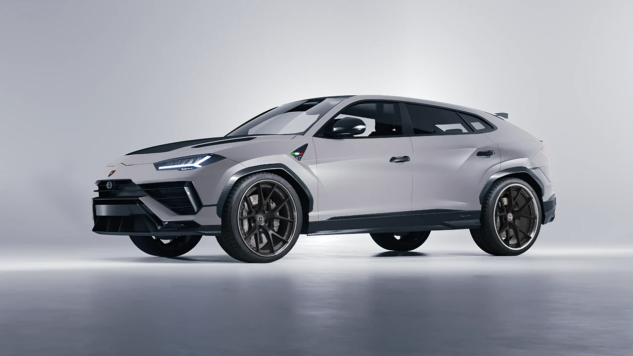 Lamborghini Urus Performante 2024 on HRE Performance Wheels S101 forged wheels, front three-quarter view