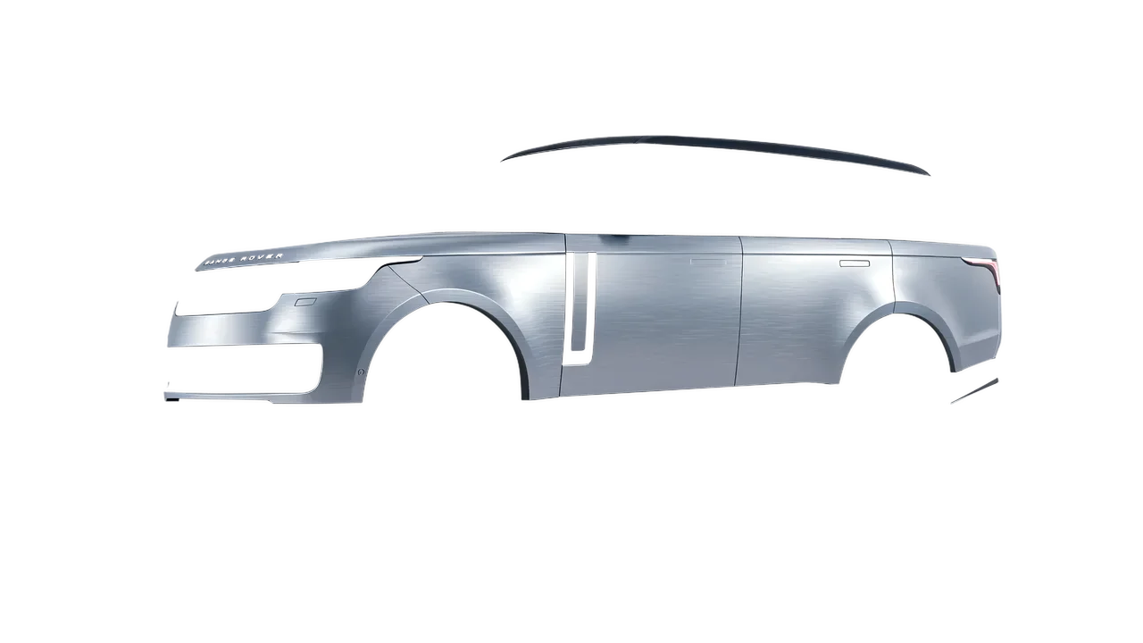Land Rover Range Rover 2024 wrapped in Brushed Aluminum (Avery Dennison SW900-812-X), front three-quarter view