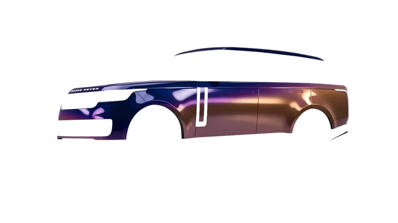 Land Rover Range Rover 2024 wrapped in Gloss Flip Deep Space (3M GP278), front three-quarter view