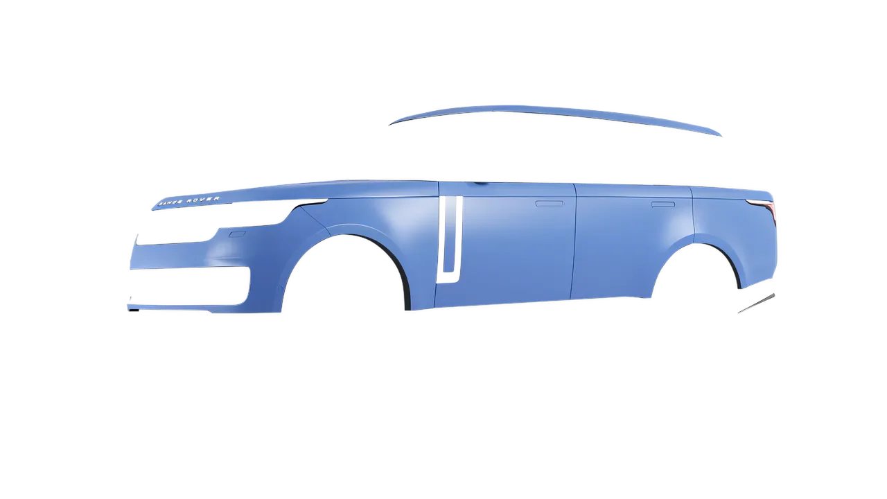 Land Rover Range Rover 2024 wrapped in Dreamline Blue (Avery Dennison SW900-616-O), front three-quarter view