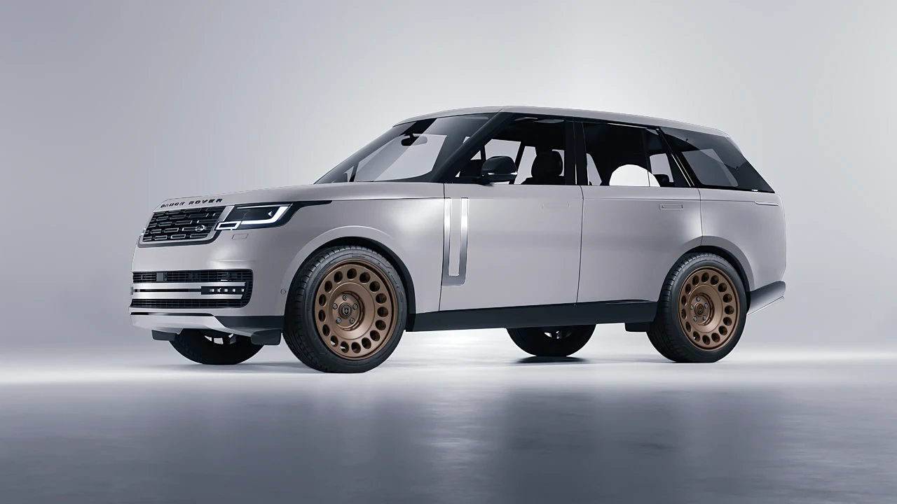 Land Rover Range Rover 2024 on HRE Performance Wheels 037-GTM forged wheels, front three-quarter view