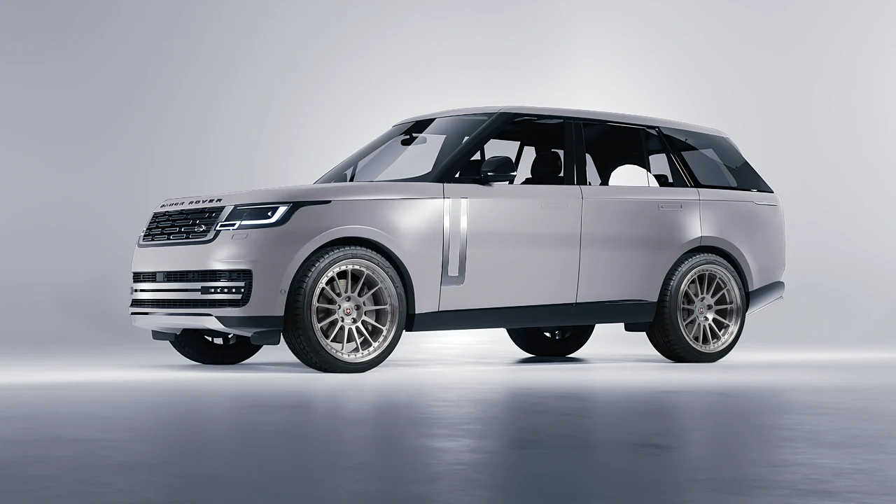 Land Rover Range Rover 2024 on HRE Performance Wheels 303 forged wheels, front three-quarter view