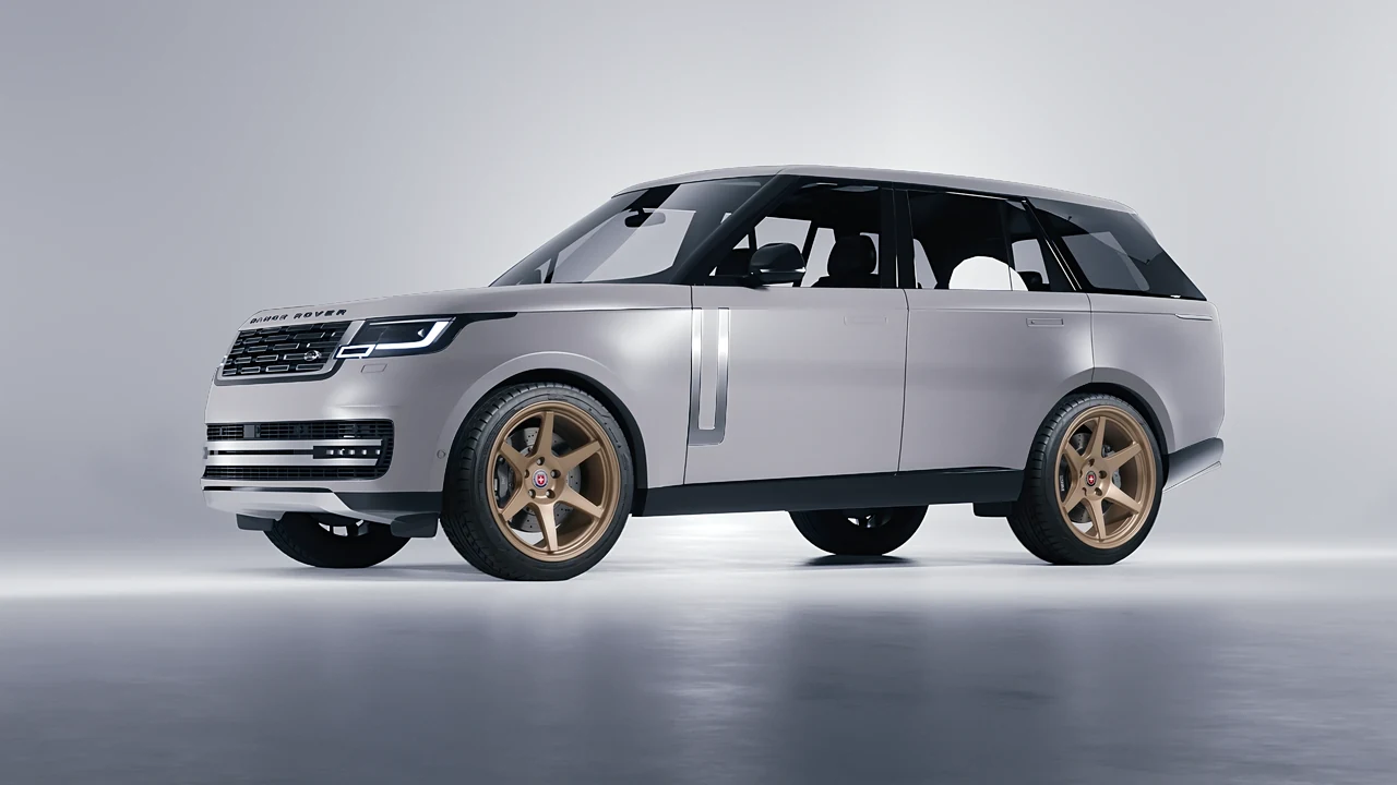 Land Rover Range Rover 2024 on HRE Performance Wheels 306-GTS forged wheels, front three-quarter view