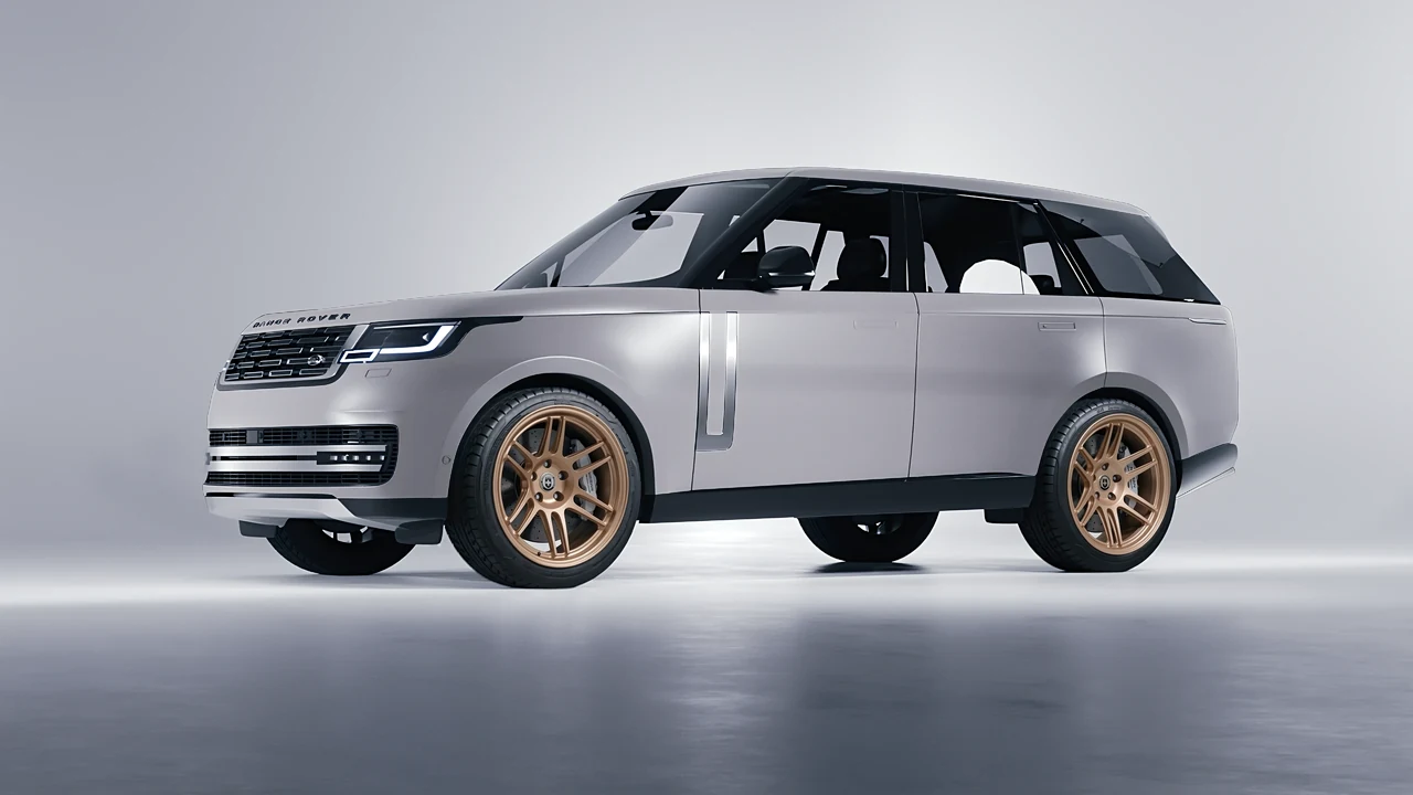 Land Rover Range Rover 2024 on HRE Performance Wheels 312-GTS forged wheels, front three-quarter view