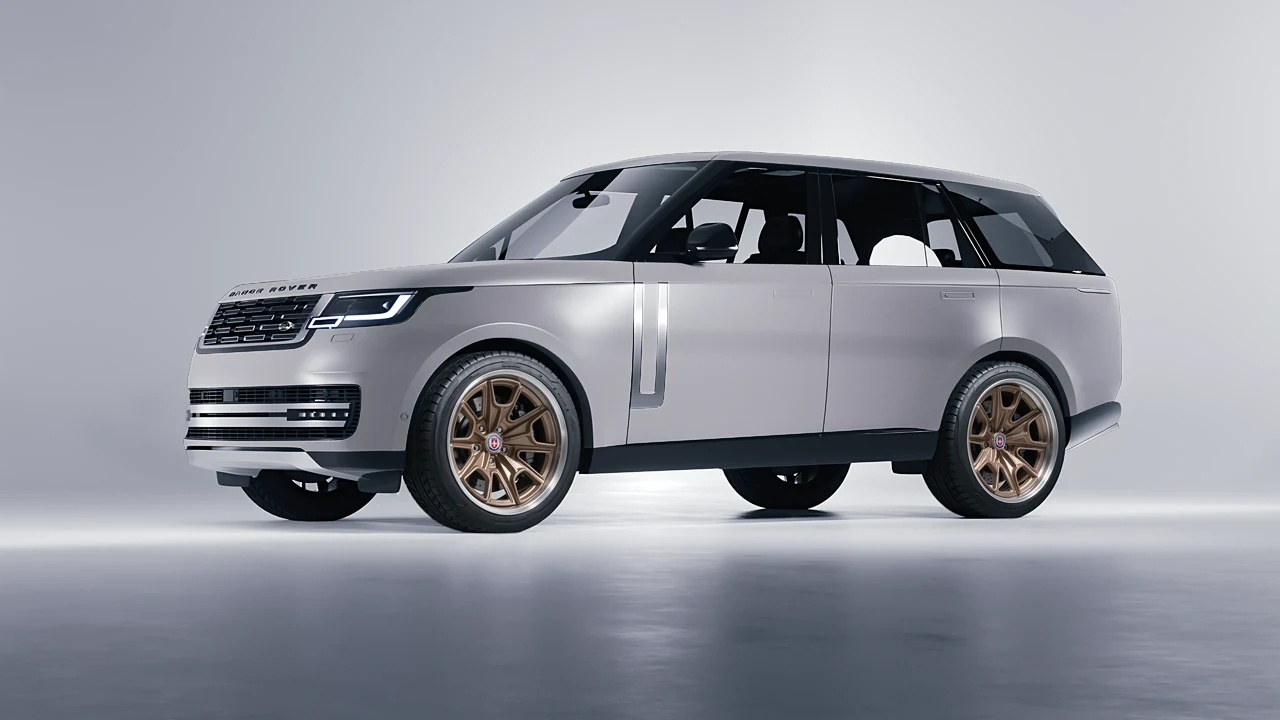 Land Rover Range Rover 2024 on HRE Performance Wheels 427 forged wheels, front three-quarter view