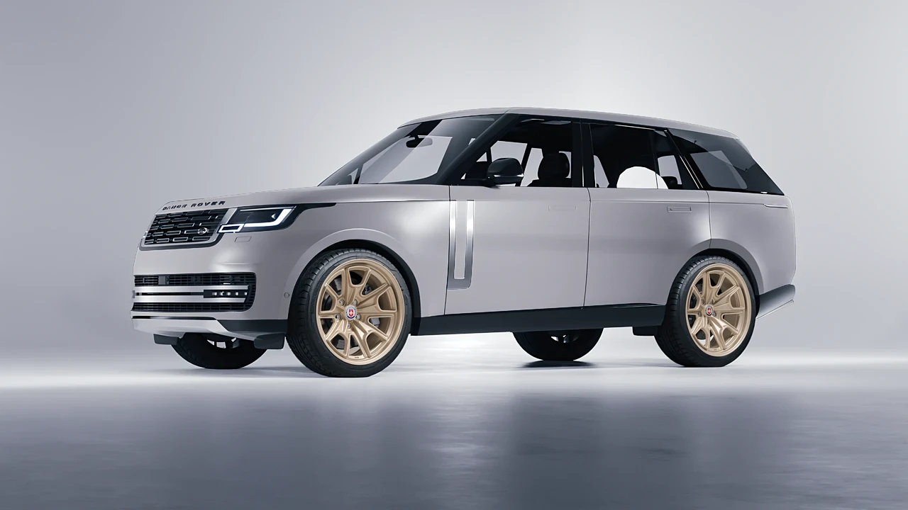 Land Rover Range Rover 2024 on HRE Performance Wheels 427M forged wheels, front three-quarter view