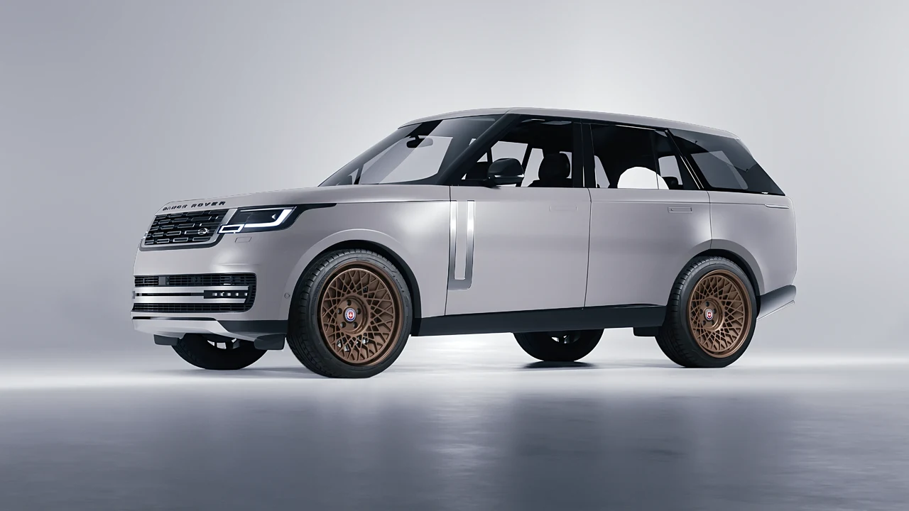 Land Rover Range Rover 2024 on HRE Performance Wheels 501-GTM forged wheels, front three-quarter view