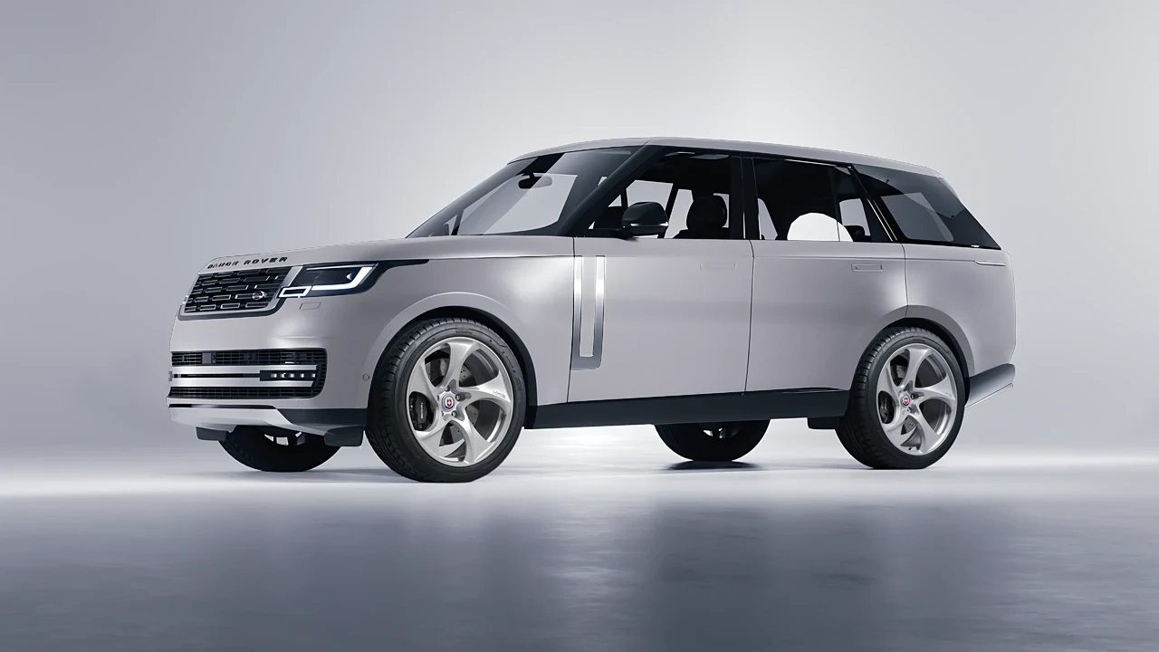 Land Rover Range Rover 2024 on HRE Performance Wheels 522M forged wheels, front three-quarter view