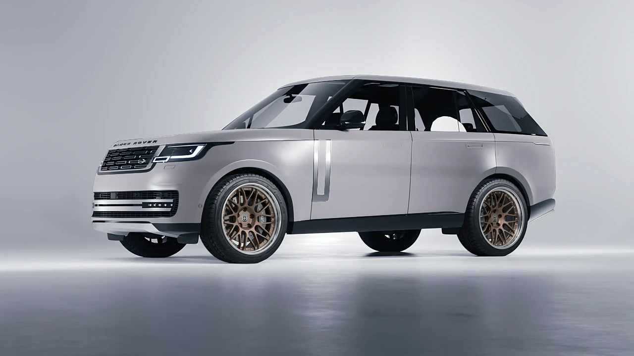 Land Rover Range Rover 2024 on HRE Performance Wheels C100 forged wheels, front three-quarter view
