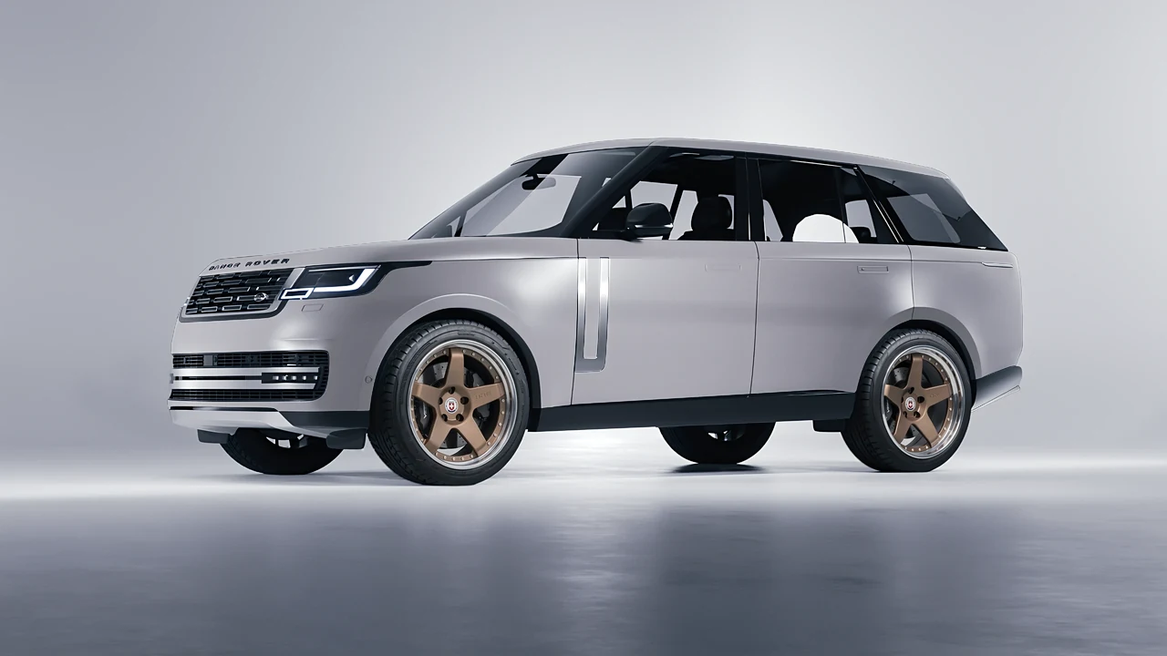 Land Rover Range Rover 2024 on HRE Performance Wheels C105 forged wheels, front three-quarter view