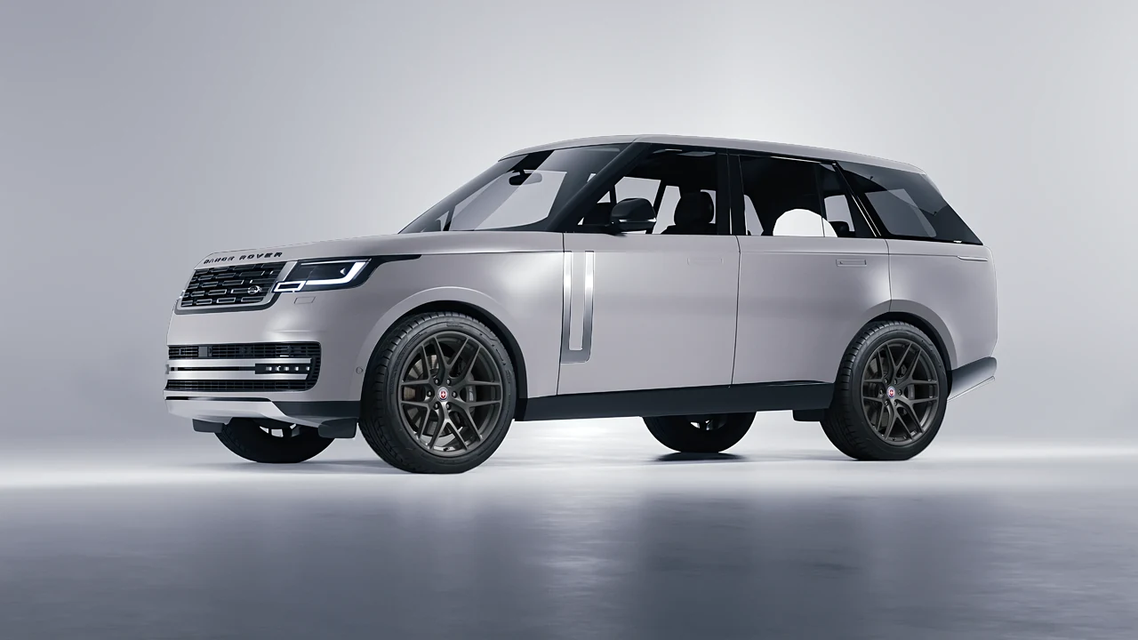 Land Rover Range Rover 2024 on HRE Performance Wheels P161 forged wheels, front three-quarter view
